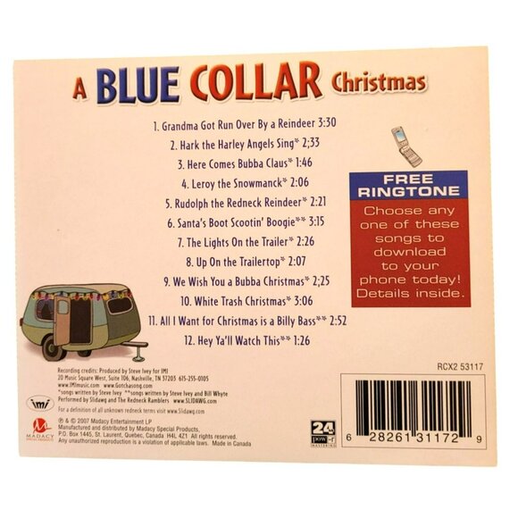 A Blue Collar Christmas Funny Holiday Music CD  37448cd - Picture 2 of 2